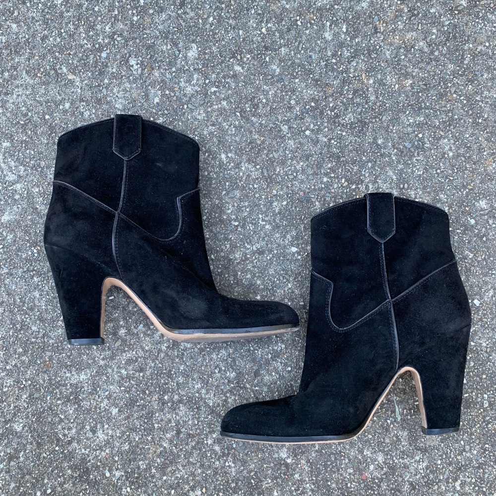 Gianvito Rossi Black Suede Ankle Boots